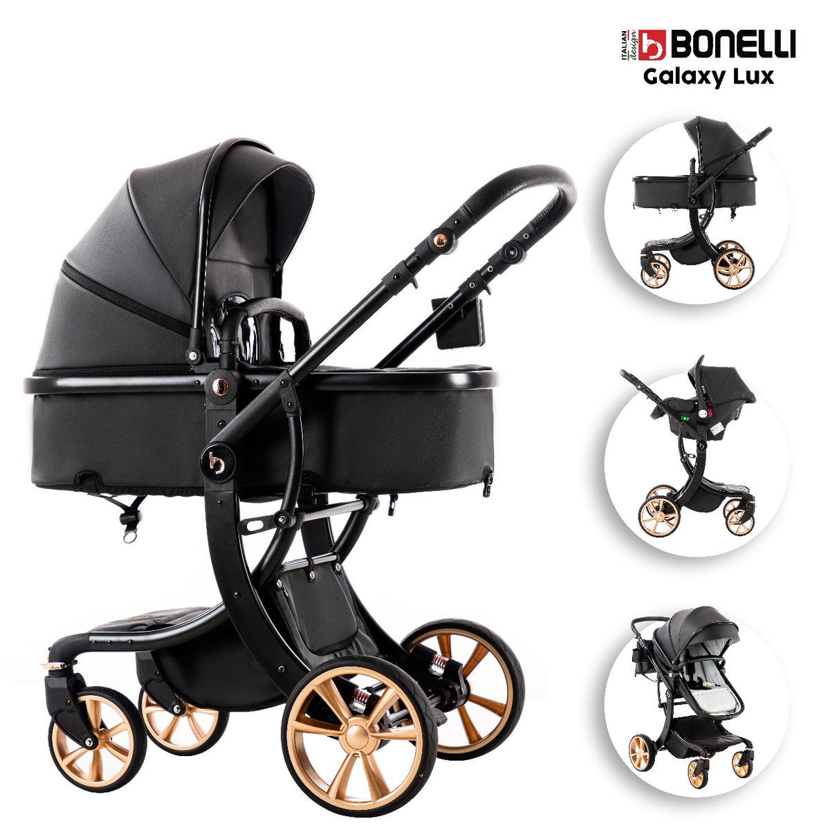 CRNA GALAXY LUX BONELLI KOLICA 3u1
